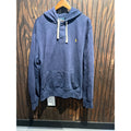Polo Ralph Lauren Mens Navy Blue Hoodie Yellow Pony Logo Button Placket 29x28