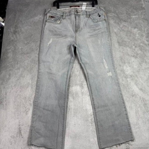 Baby Phat Jeans Distressed Light Wash Bootcut Size 18 Authentic Denim