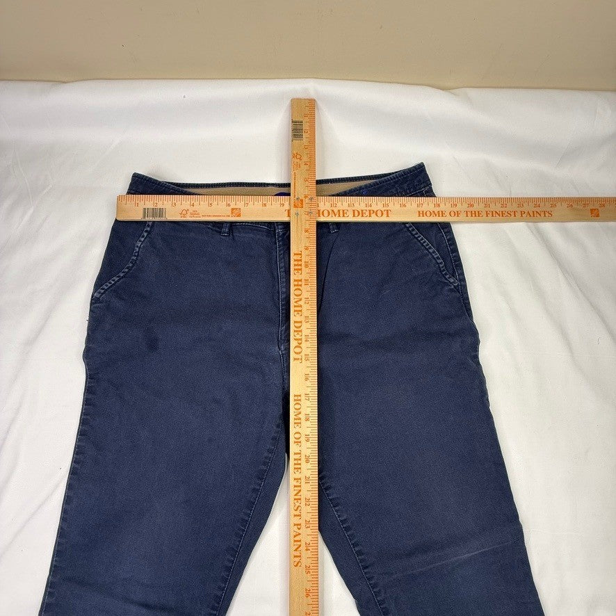 Simply Styled by Sears Mens Navy Blue Chino Pants Size 36x32 Casual Flat Front