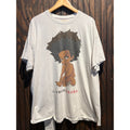 The Boondocks Huey Freeman Graphic T-Shirt White Mens XL 26x29 Adult Swim Tee