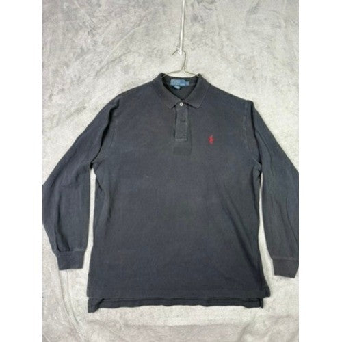 Polo Ralph Lauren Long Sleeve Classic Fit Polo Shirt Black Men's XL