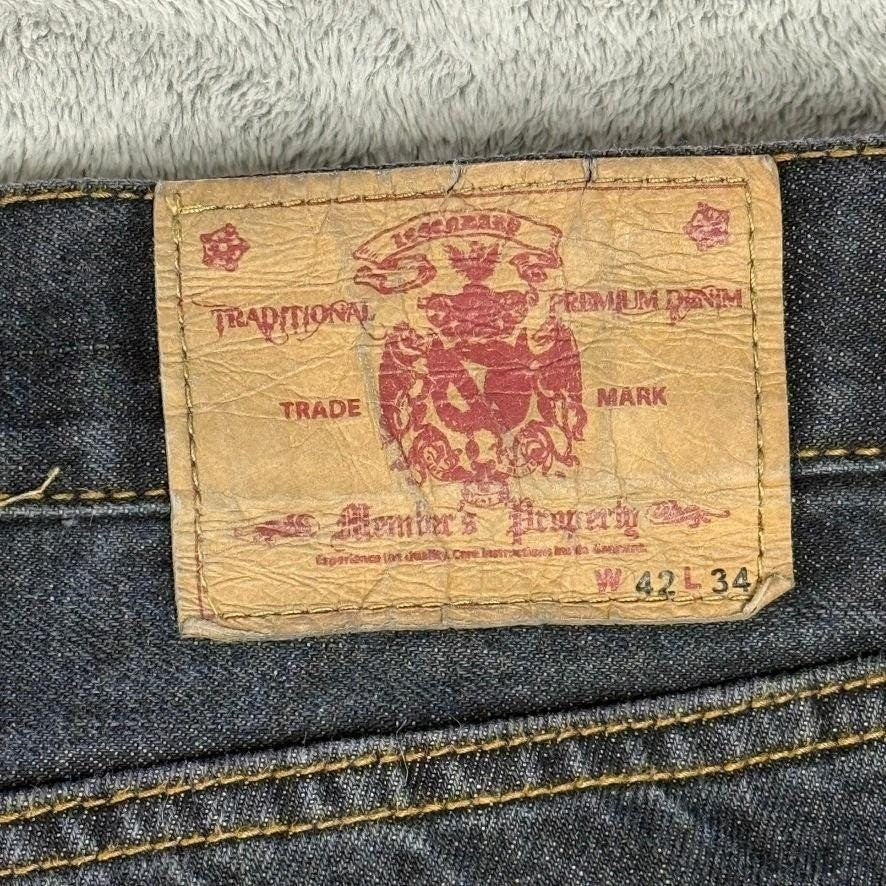Members Property Jeans Mens W42 L34 Dark Wash Traditional Denim Straight Leg