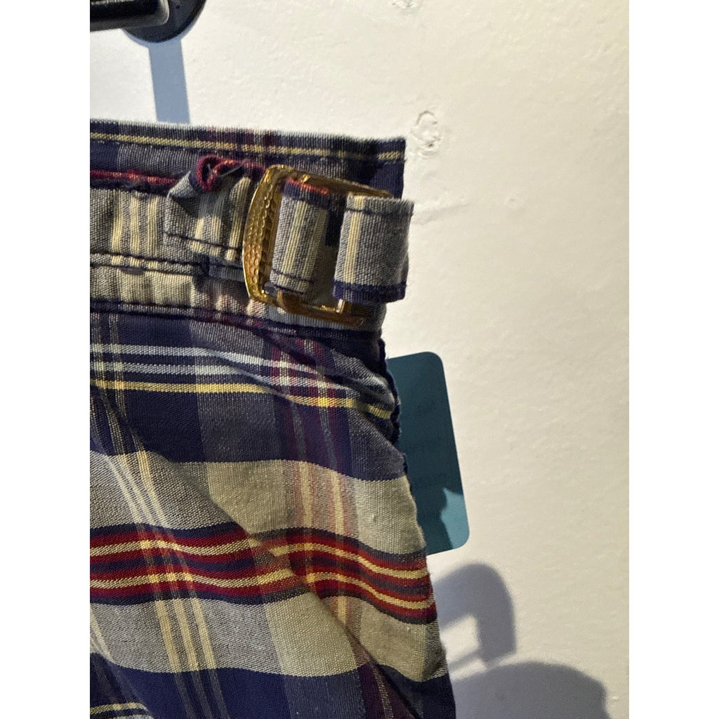 Vintage 70s Sears Roebuck and Co Plaid Shorts Made in USA Blue Red Men 38