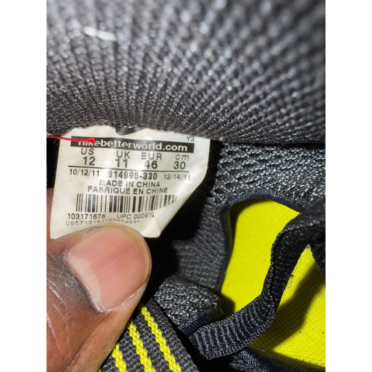 Nike Air Foamposite One Opti Yellow Black 314996-701 Mens Basketball Shoes