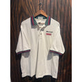 Vintage Munsingwear Microsoft Digital Polo Shirt Mens XL Cream Striped Tech 90s