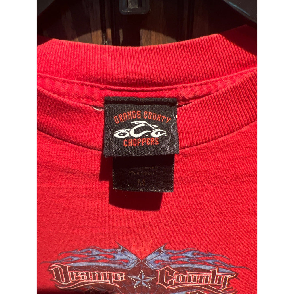Orange County Choppers OCC Red Graphic T-Shirt Mens Medium Biker Motorcycle Tee