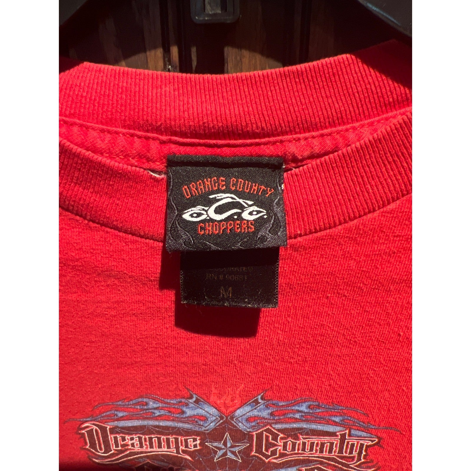 Orange County Choppers OCC Red Graphic T-Shirt Mens Medium Biker Motorcycle Tee