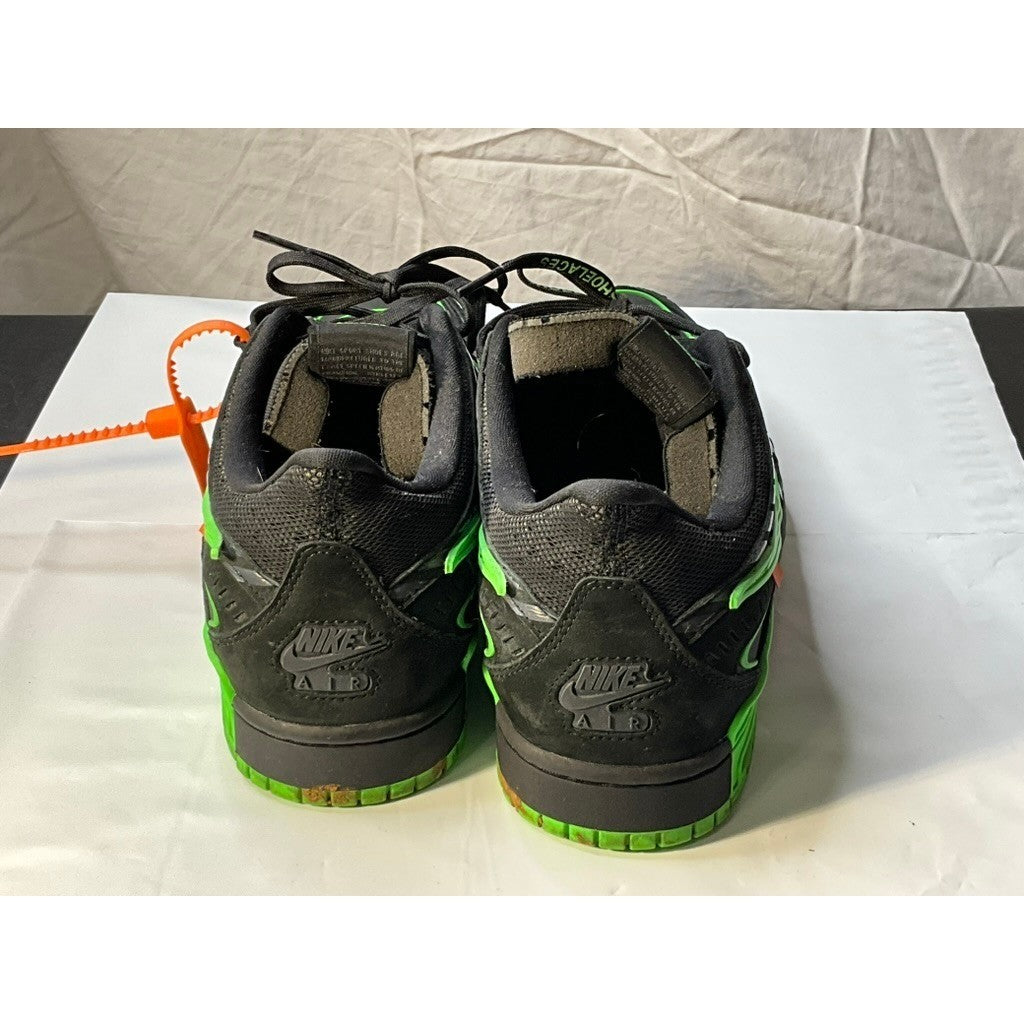 Nike Off-White Air Rubber Dunk Low Volt Neon Green Black CU6015 001 Size 11.5