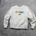 Kith Champion Rainbow Logo Crewneck Sweatshirt White Men's Size Medium