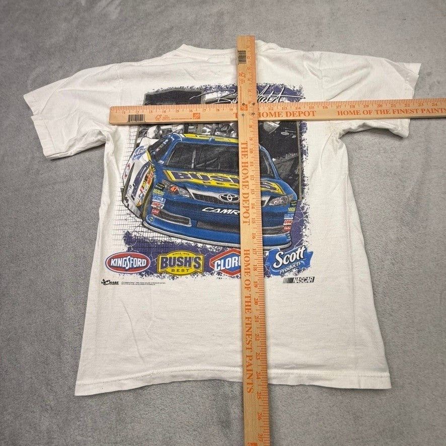 Bush's Best Bill Elliott 47 NASCAR Racing T Shirt White Mens