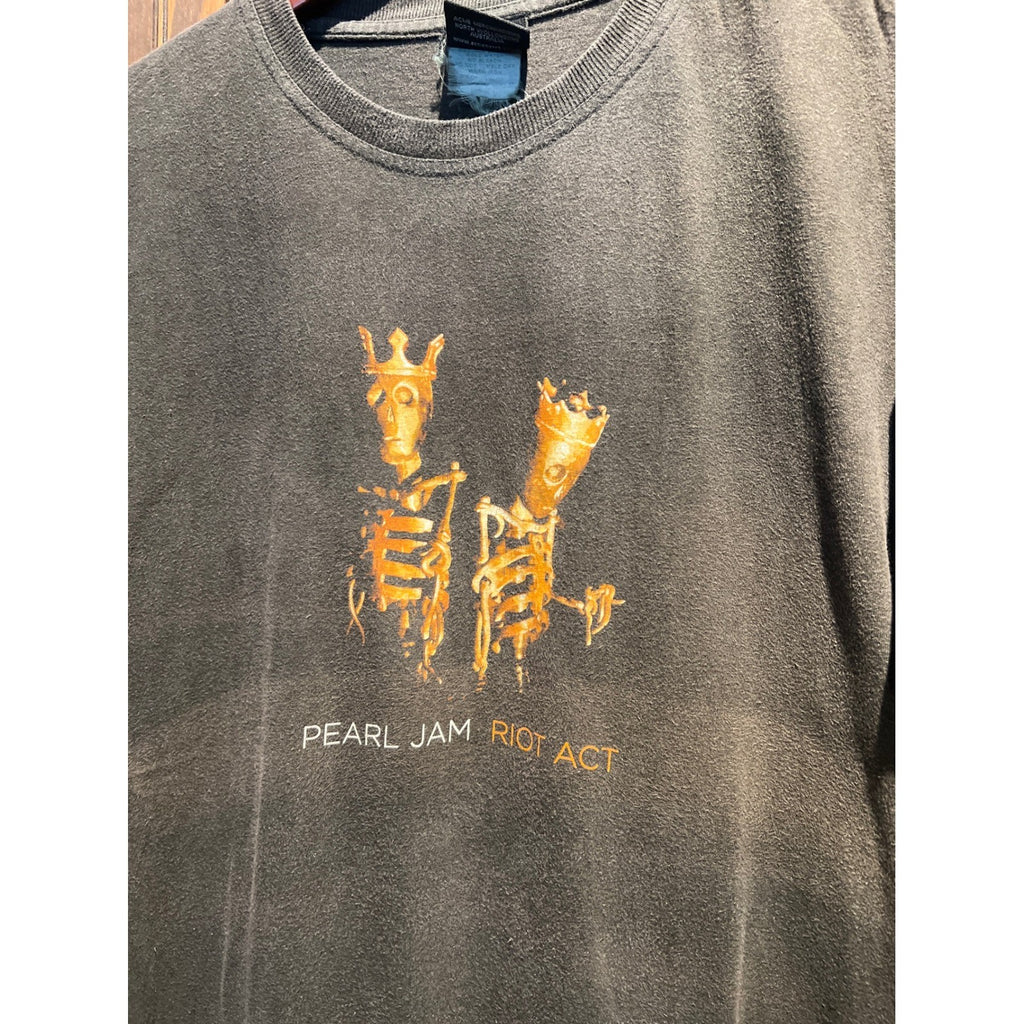 Vintage Pearl Jam Riot Act 2003 Australia Japan Tour Shirt Acme Faded Black L