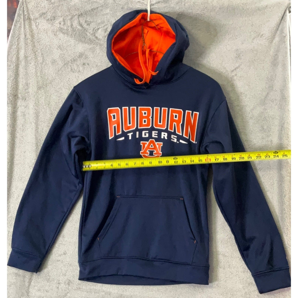 Auburn Tigers Hoodie Mens Navy Blue Orange Graphic Pullover Sweatshirt NCAA L