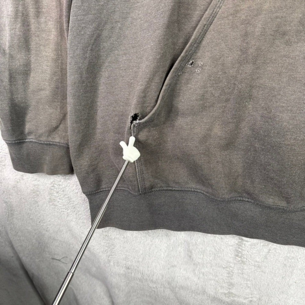 Carhartt Loose Fit Heavyweight Hooded Sweatshirt Gray 2XL Logo Sleeve