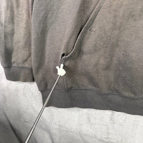 Carhartt Loose Fit Heavyweight Hooded Sweatshirt Gray 2XL Logo Sleeve