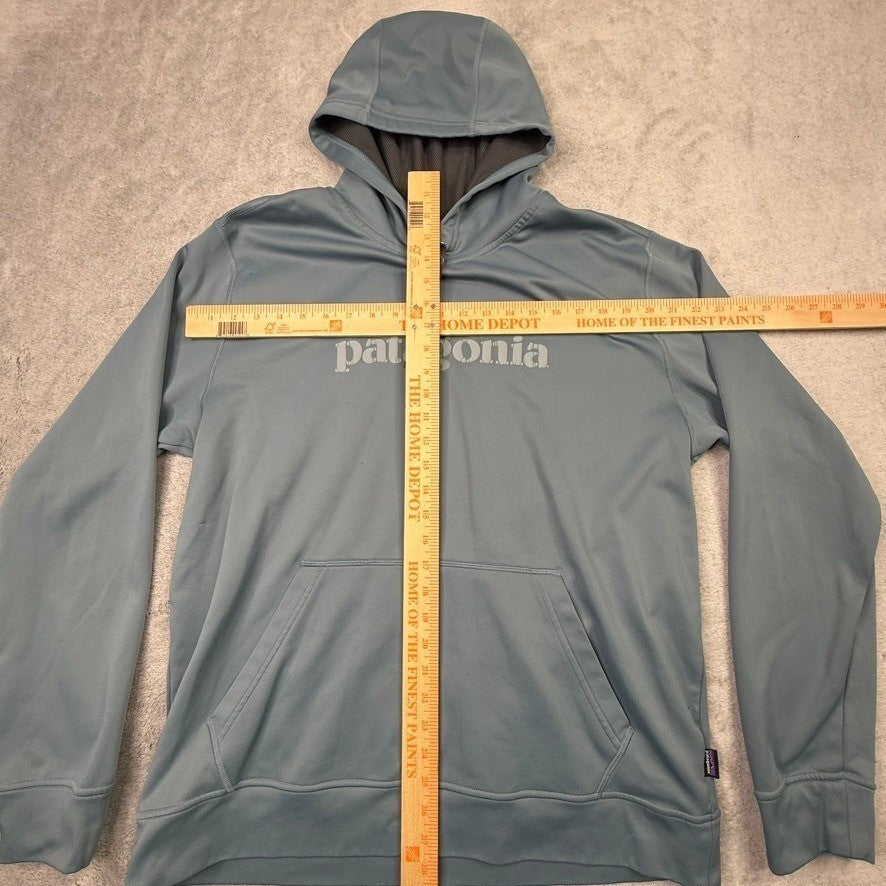 Patagonia Blue Long Sleeve Pullover Hoodie Men's Size L