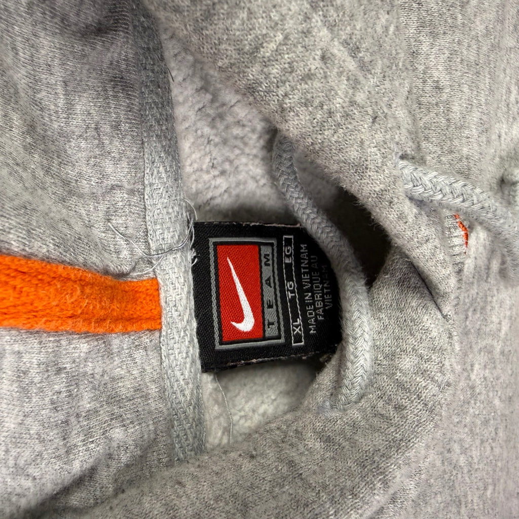 Nike Auburn Tigers NCAA Raglan Hoodie Gray Orange Logo Pullover Men XL