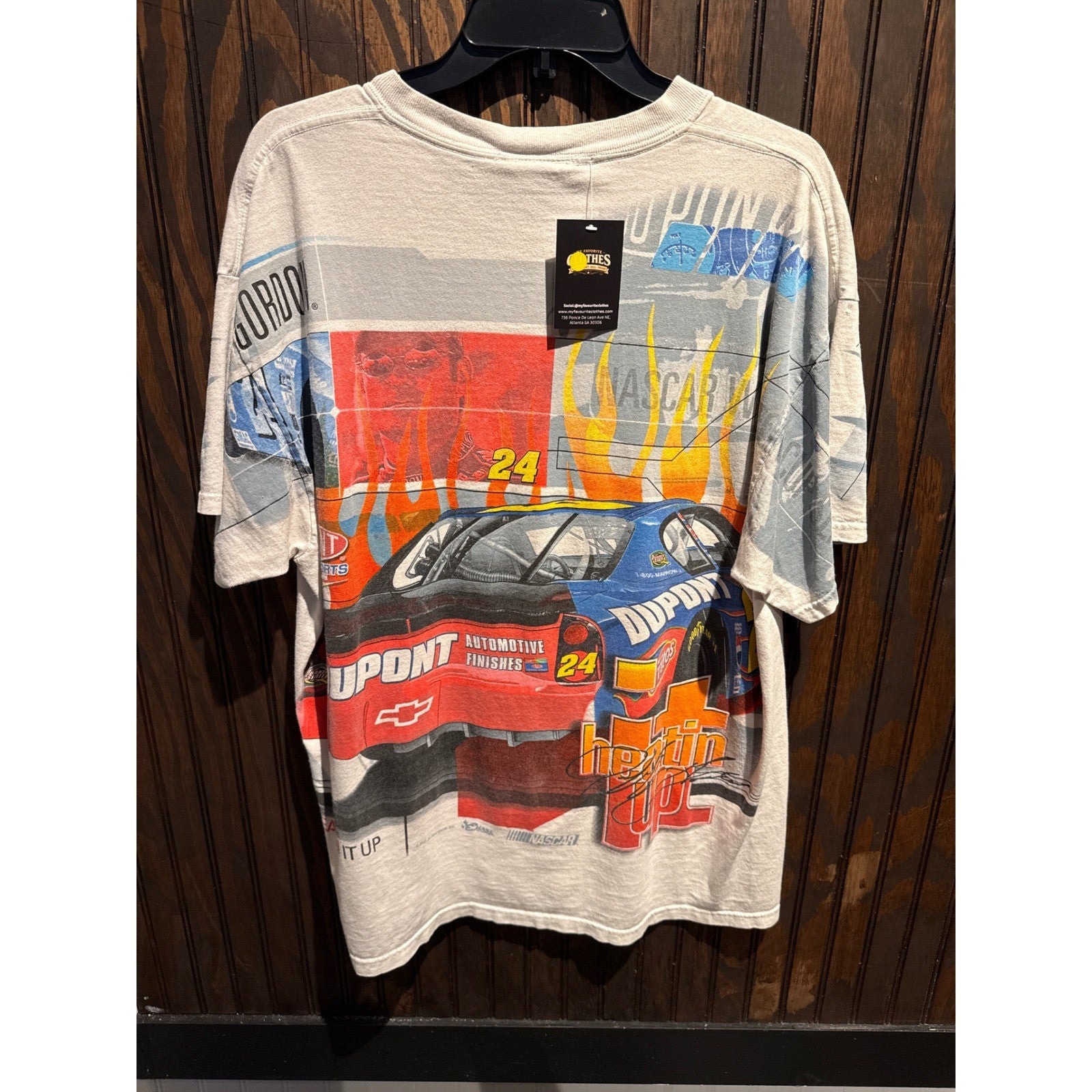 Vintage 2003 Jeff Gordon DuPont NASCAR Racing T-Shirt All Over Print Mens XL 24