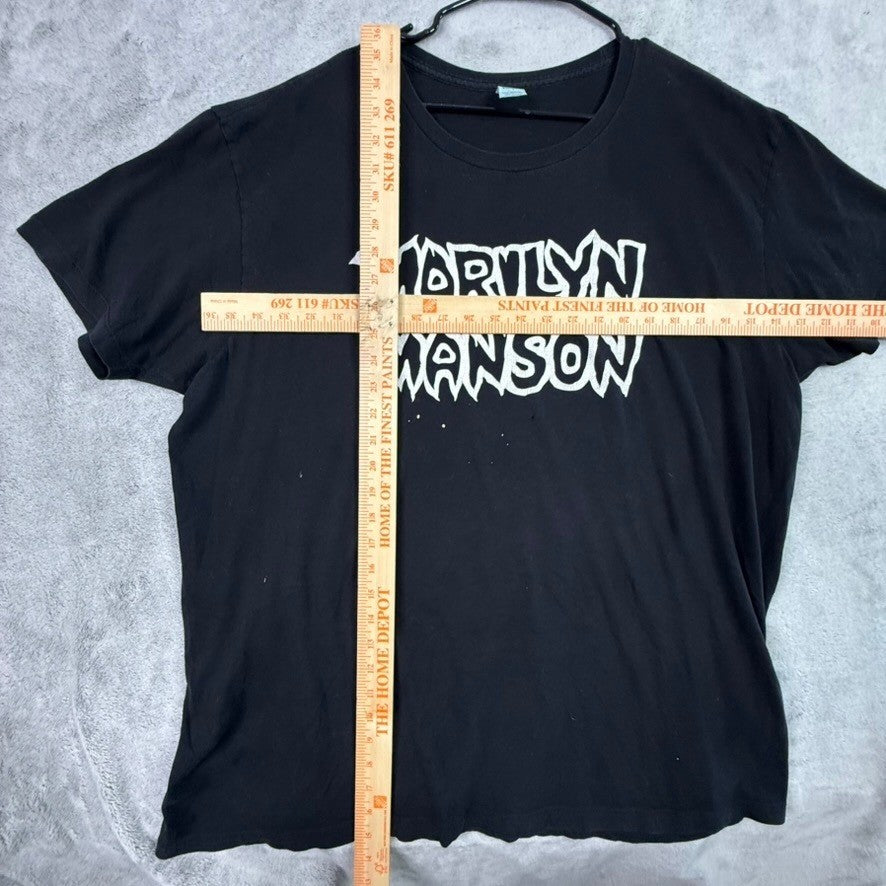 Marilyn Manson Black Graphic T Shirt Double Sided Print XXL