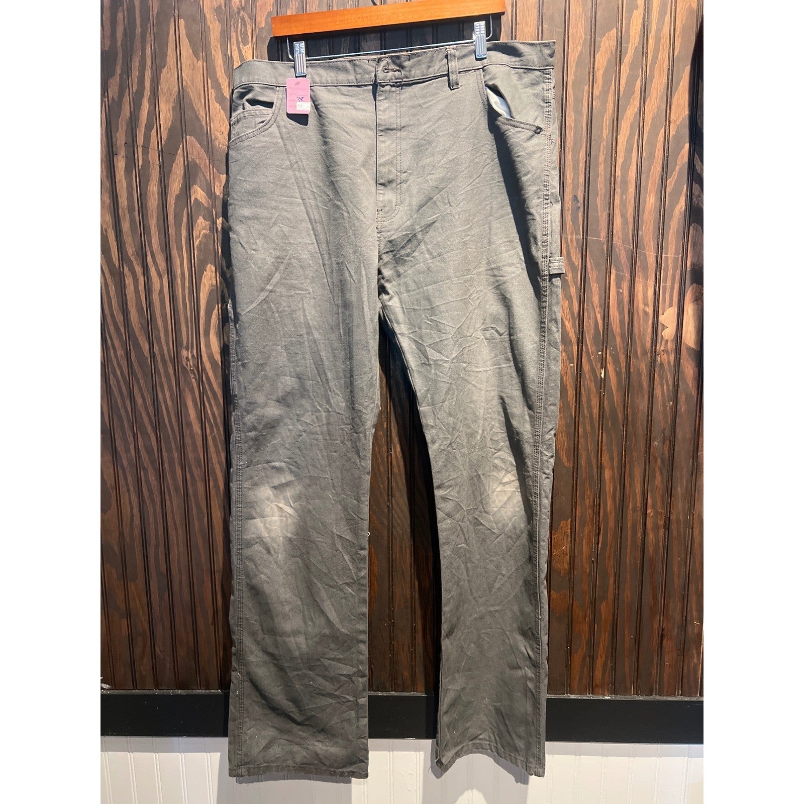 Carhartt Mens Relaxed Fit Straight Leg Carpenter Pants Gray Utility 40x32