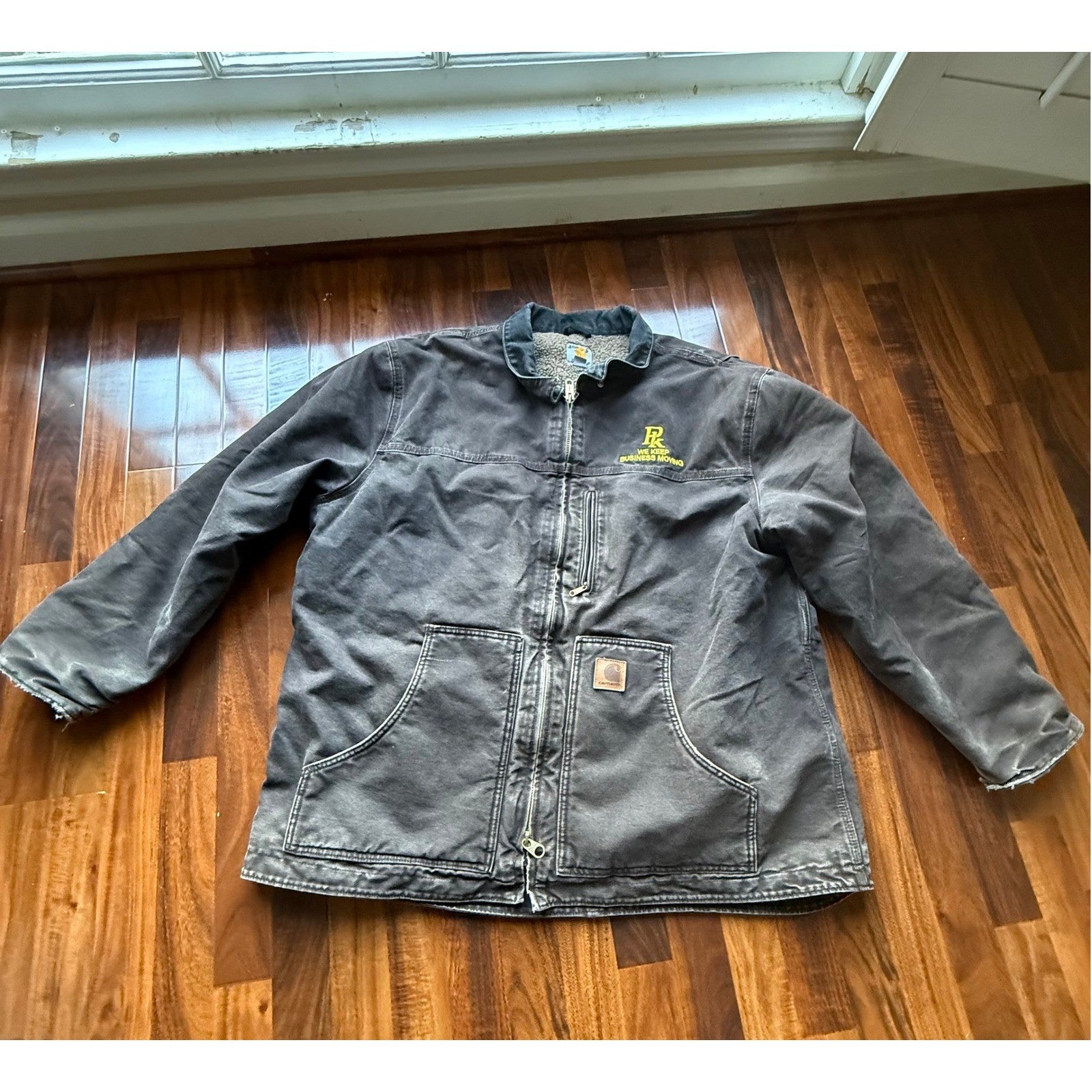 Carhartt C81 Ridge Coat Mens 2XL Dark Brown Sherpa Lined Sandstone Duck Jacket