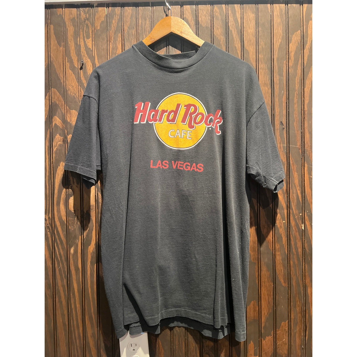 Vintage Hard Rock Cafe Las Vegas T-Shirt Black Graphic Tee Mens XL 22x29