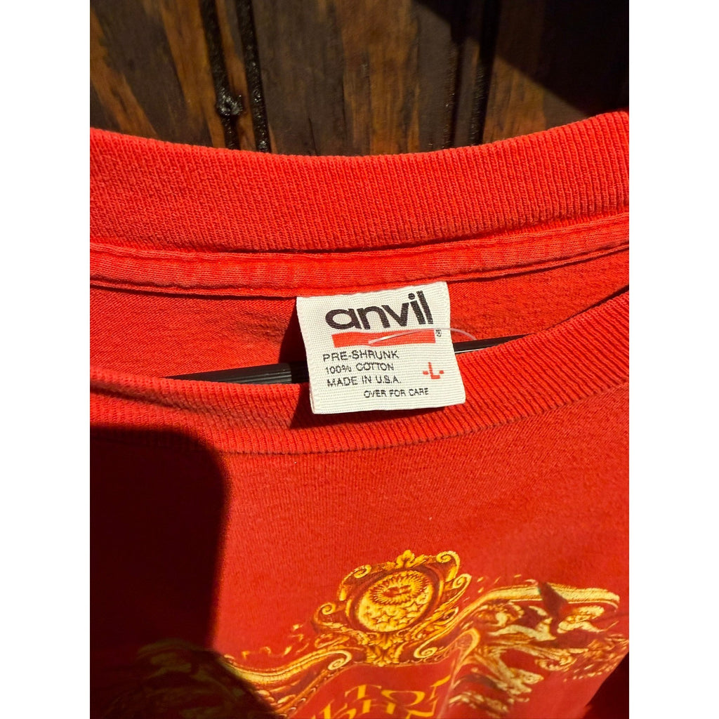 Vintage Elton John World Tour T Shirt Gianni Versace Red Anvil Made in USA Large