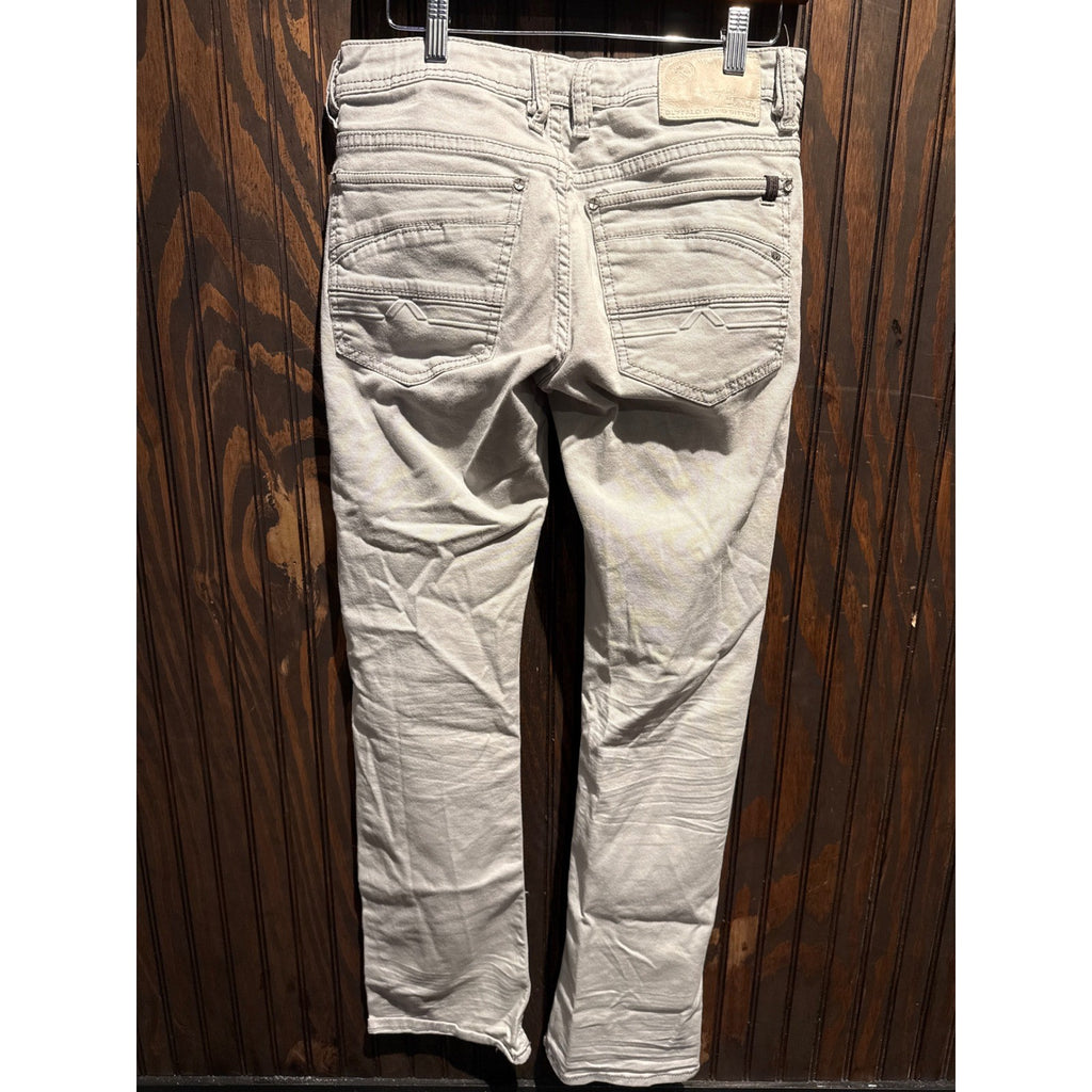 Buffalo David Bitton Max-X Slim Stretch Jeans Light Grey Mens 30x31 BM20924