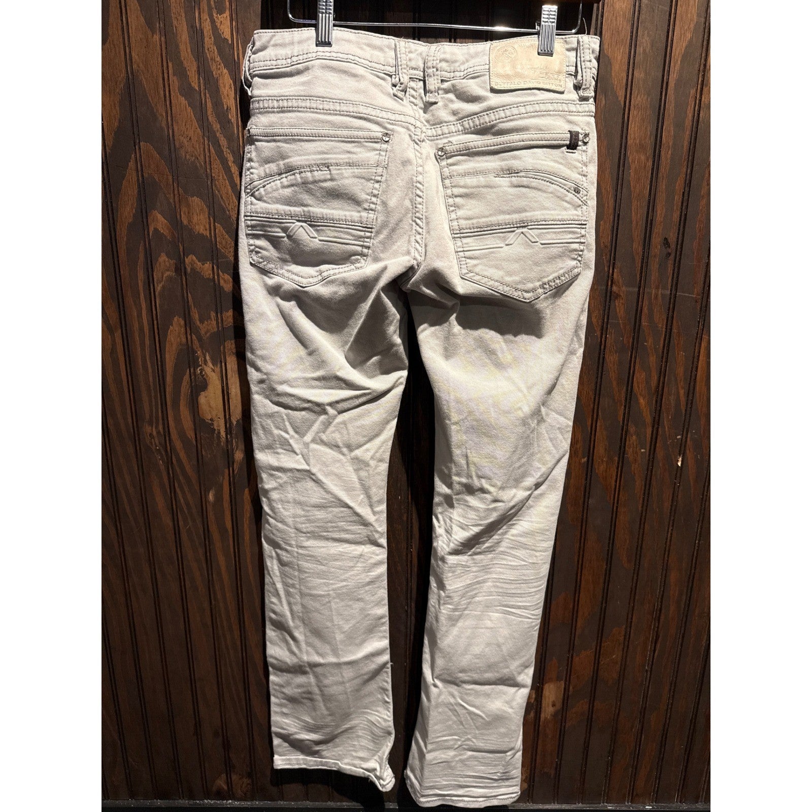 Buffalo David Bitton Max-X Slim Stretch Jeans Light Grey Mens 30x31 BM20924