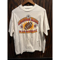 Vintage 1993 Lewisville Texins Flag Football Graphic T-Shirt White Mens XL 23x30