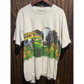Vintage Habitat 1993 Cow Graphic T-Shirt Gray Single Stitch Farm Nature Tee L