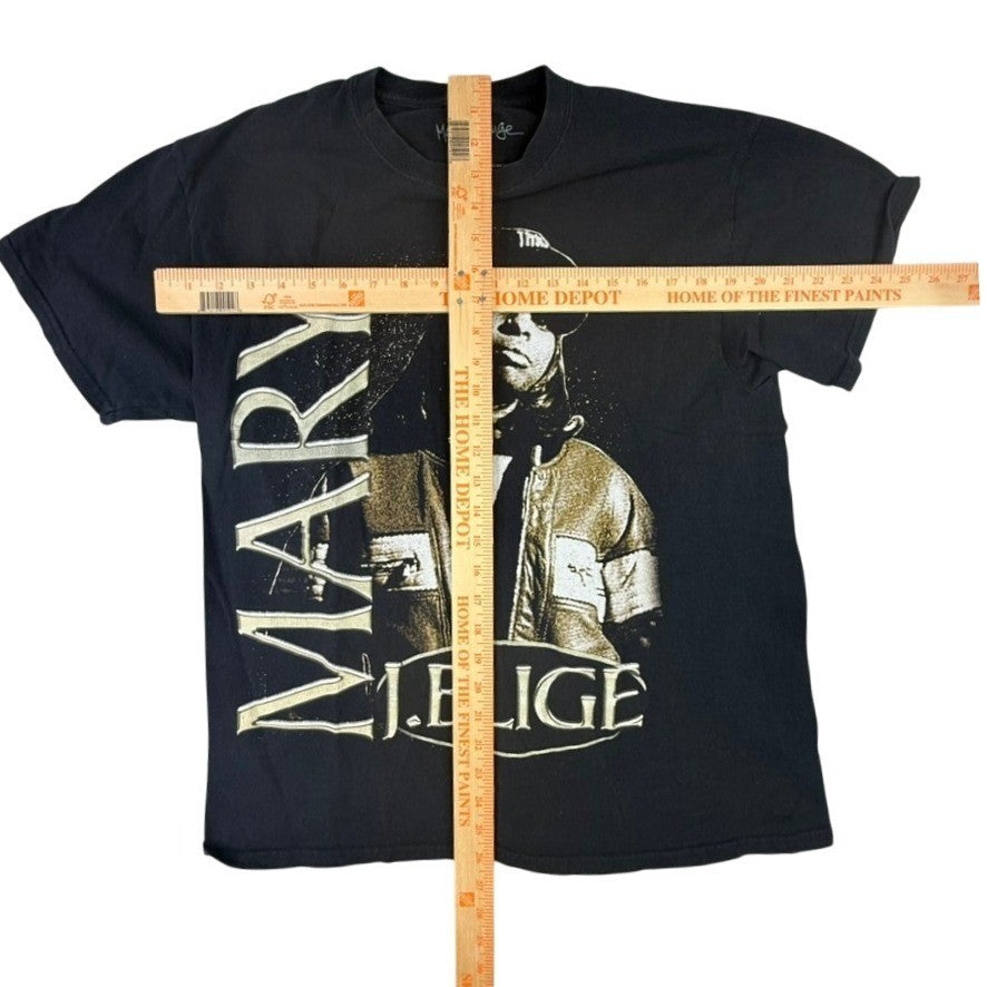 Mary J Blige Graphic T Shirt Black Cotton Size L