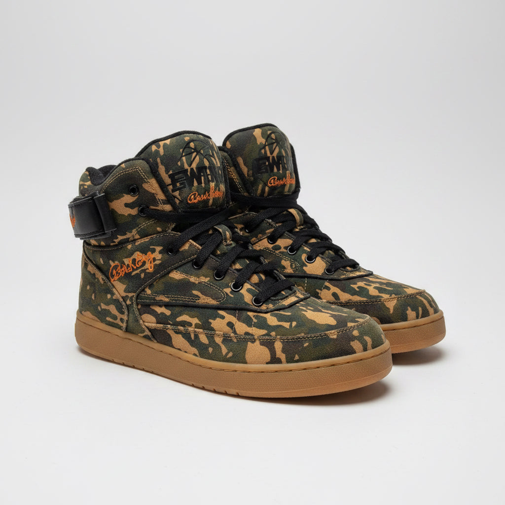 Ewing Athletics 33 Hi Mens Duck Camo Canvas High Top Basketball Shoes Gum Sole