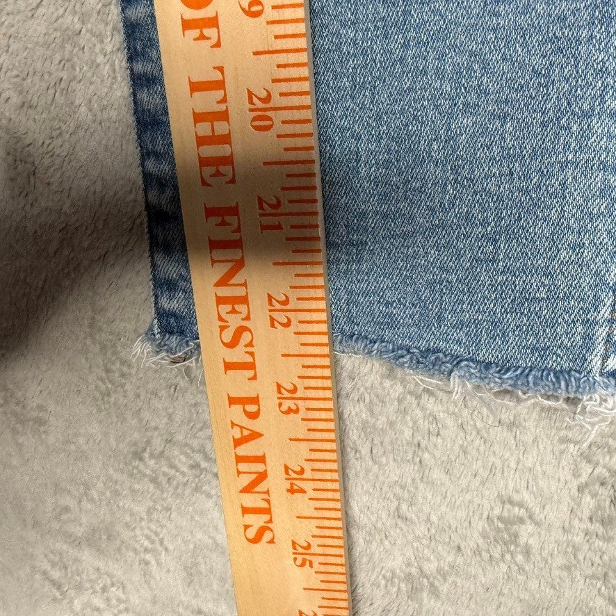 Madewell 10 Roadtripper Jeans Light Wash Distressed Raw Hem Size 30