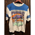 Vintage 90s Fresno Autorama Hot Rod Graphic T-Shirt Blue White Single Stitch L