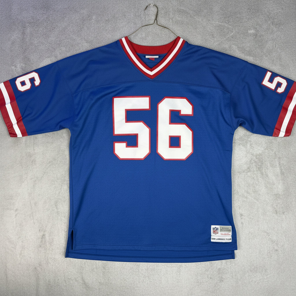 100% Authentic Lawrence Taylor Mitchell & Ness 1986 Giants Jersey Size 52 2XL