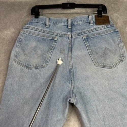 Wrangler Men's Light Wash Straight Leg Denim Jeans Size 36x34