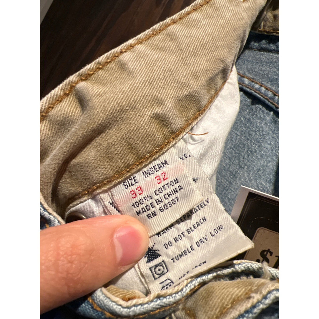 Unionbay Jeans Mens 33 Baggy Wide Leg Light Wash Denim Y2K Skater Vintage Style