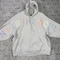 Kith "NY TO THE WORLD" Hoodie Gray XL – Pastel Chenille Letters, Rare