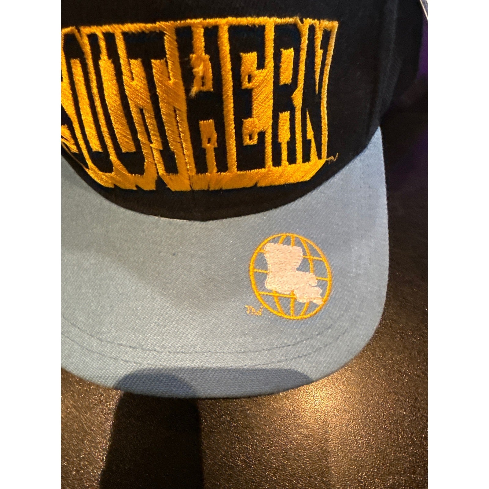 Southern University Jaguars Snapback Hat Black Blue Yellow Cap Boy HBCU Mens