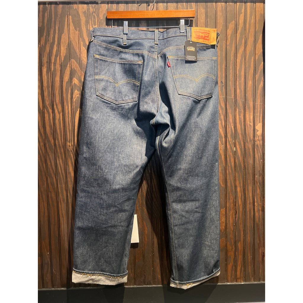 Levis 501 Original Fit Mens Jeans Dark Wash Indigo Button Fly Straight Leg Denim