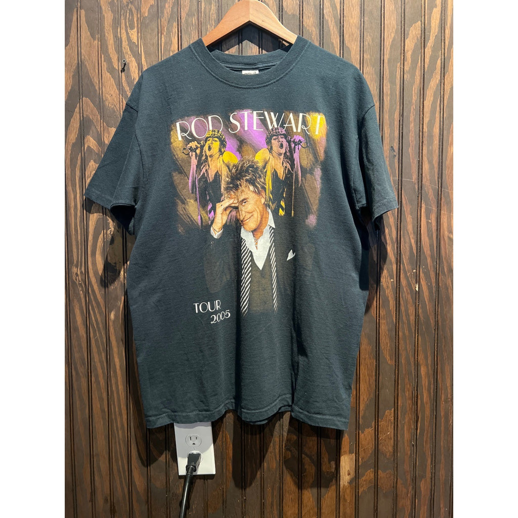 Rod Stewart 2005 Tour Tee Anvil Black Large Maggie May Great American Songbook