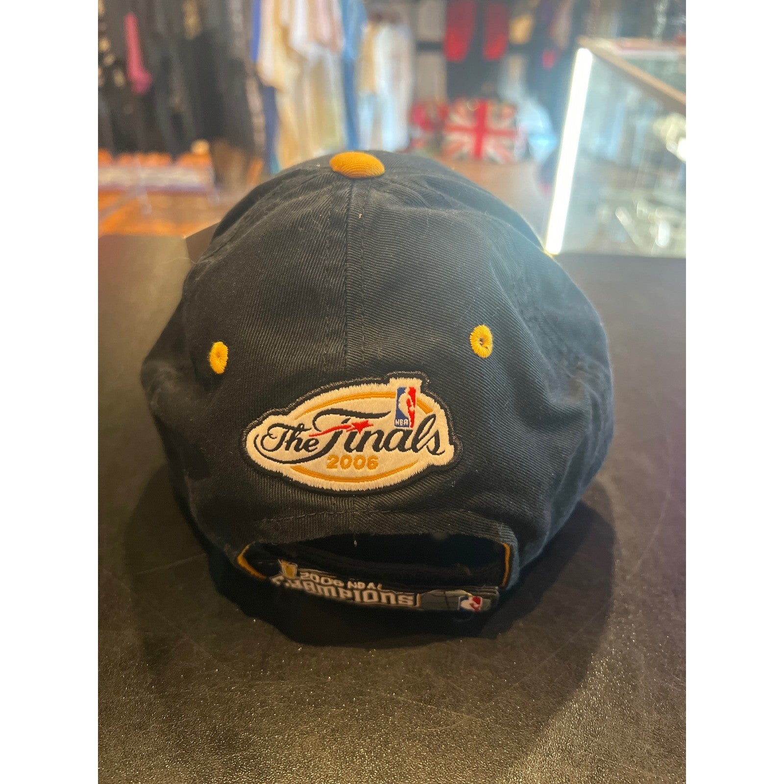Miami Heat 2006 NBA Champions Hat Black Gold Embroidered The Finals Baseball Cap