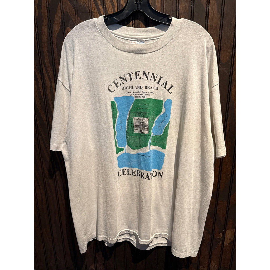 Vintage 1993 Highland Beach Centennial Celebration T-Shirt Mens XL Single Stitch