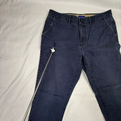 Simply Styled by Sears Mens Navy Blue Chino Pants Size 36x32 Casual Flat Front