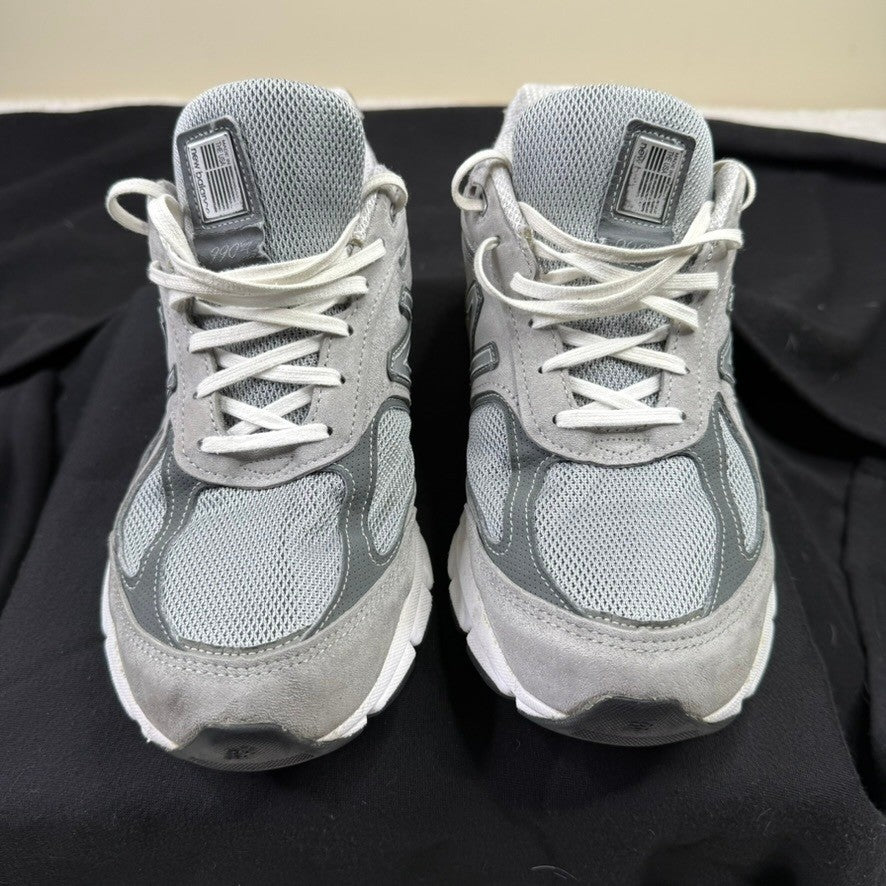 New Balance 990v4 Men's Running Shoes Grey Suede Mesh Size