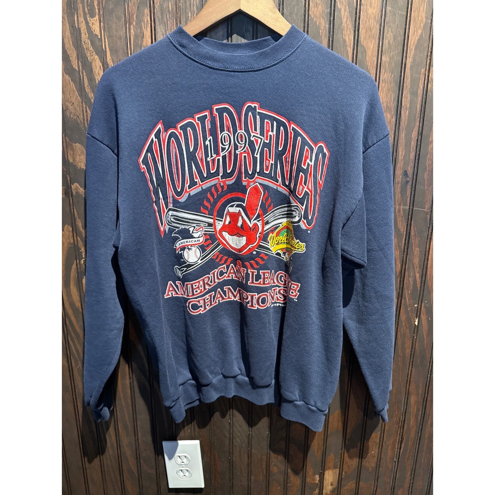 Vintage 1995 Cleveland Indians World Series American League Champions Sweatshirt