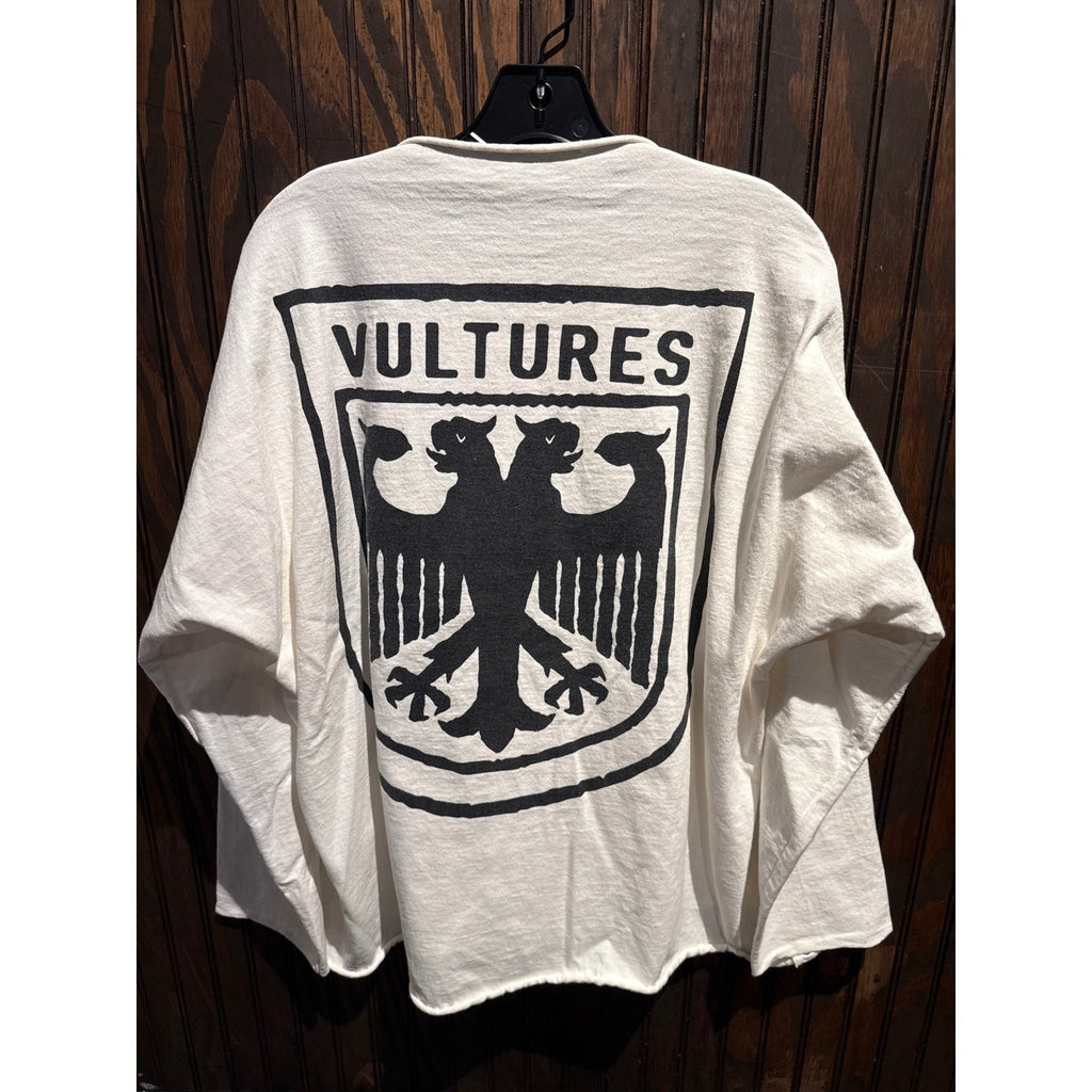 Kanye West Yeezy Vultures Crest Long Sleeve Shirt White Boxy Streetwear Tee