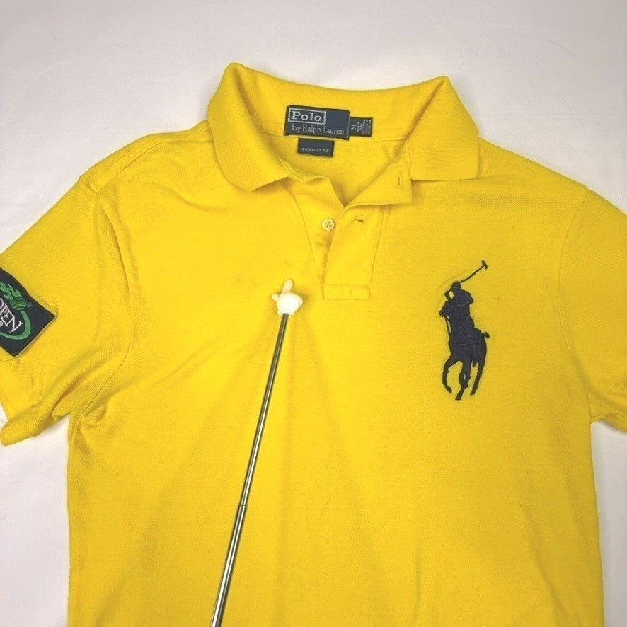 Polo Ralph Lauren Yellow US Open Custom Fit Polo Shirt Men's XL