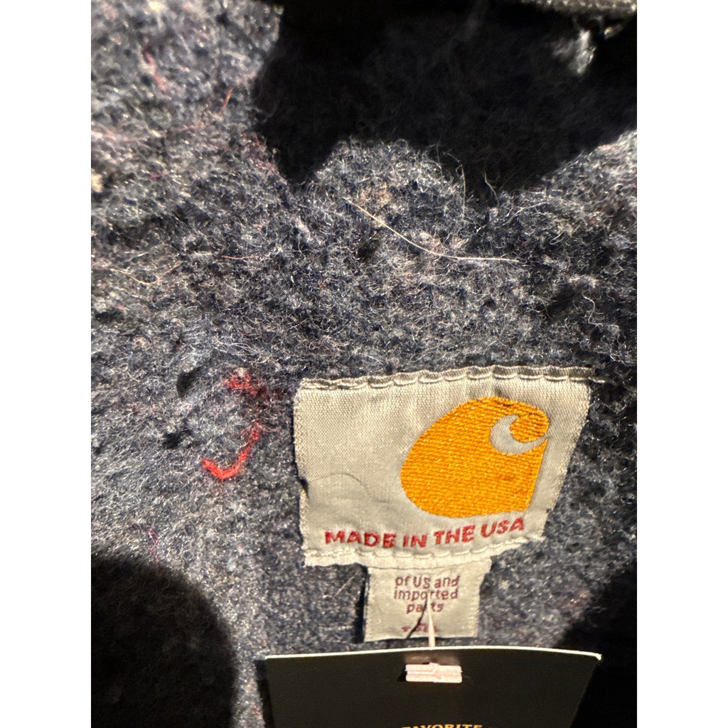 Carhartt J01 BLK Detroit Jacket Duck Canvas Blanket Lined USA Mens XL 25x27