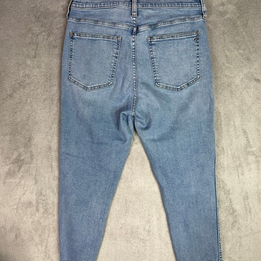 Madewell 10 Roadtripper Jeans Light Wash Distressed Raw Hem Size 30